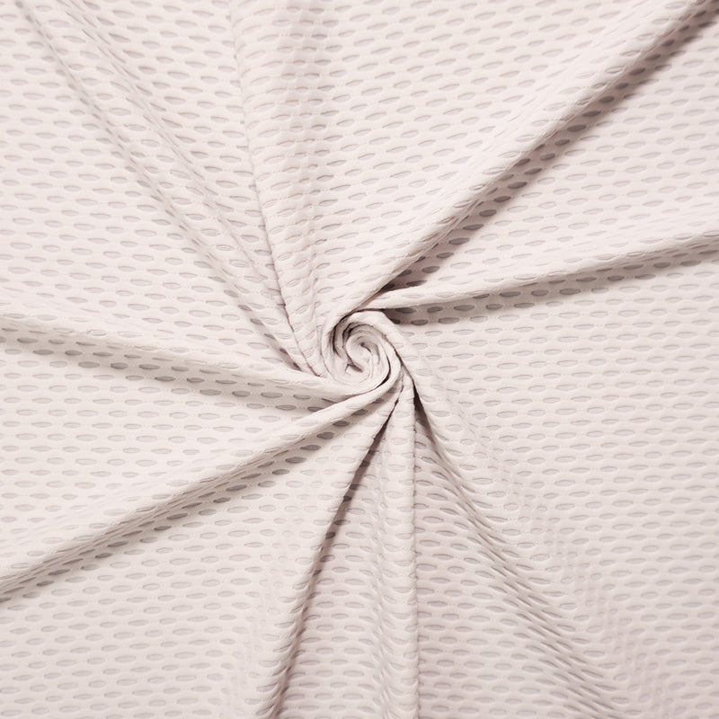 White Famous Maker Nylon Spandex Mesh 3D Knit Yoga Fabric