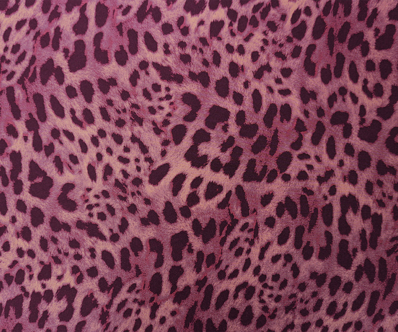 Purple-Pink Famous Maker Nylon Cheeatah Satin Tricot Knit Fabric