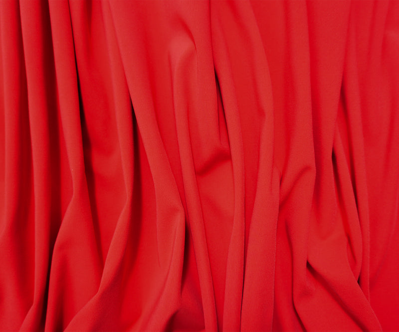 Red Famous Maker Nylon Spandex Solid Tricot Knit Yoga Fabric