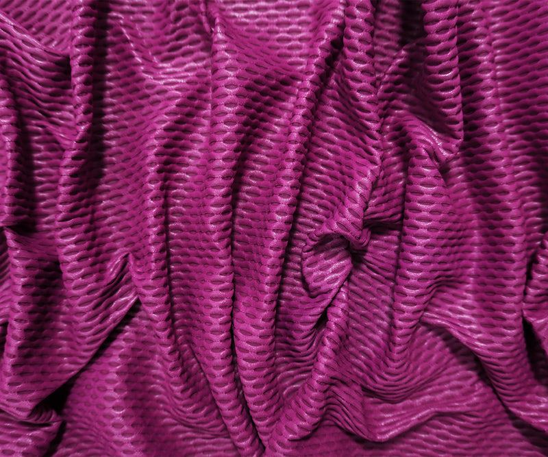 Bright Magenta Famous Maker Nylon Mesh 3D Knit Yoga Fabric