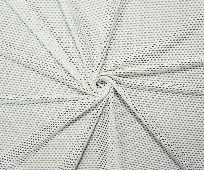 White Famous Maker Nylon Spandex Net Yoga Knit Fabric
