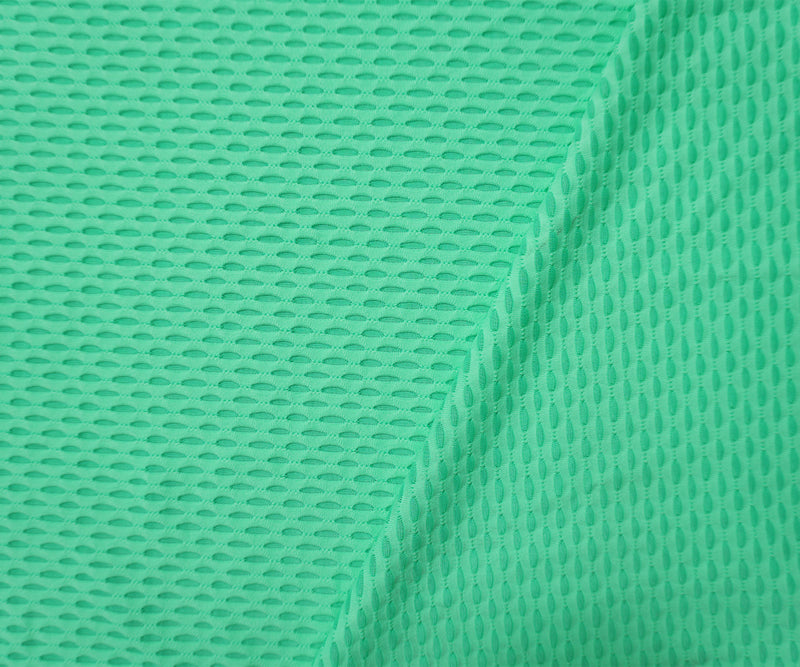 Mint Green Famous Maker Nylon Spandex Mesh 3D Knit Yoga Fabric