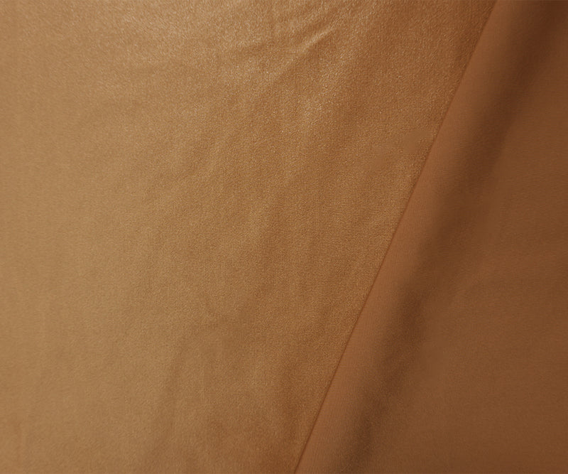 Brown Famous Maker Nylon Solid Satin Tricot Knit Yoga Fabric