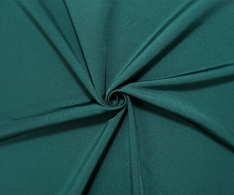Deep Green Famous Maker Nylon Solid Satin Tricot Knit Yoga Fabric