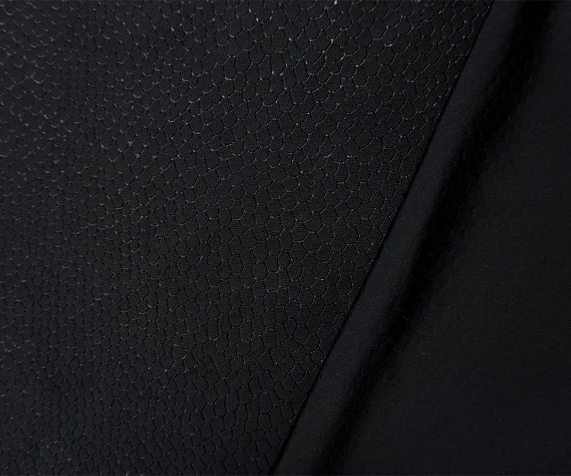 Black Famous Maker Nylon Reptile Scale Interlock Yoga Knit Fabric