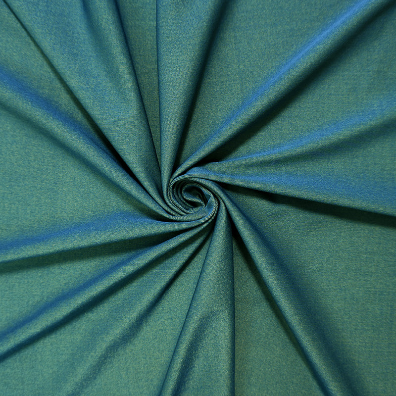 Teal Famous Maker Nylon Heather Interlock Yoga Knit Fabric