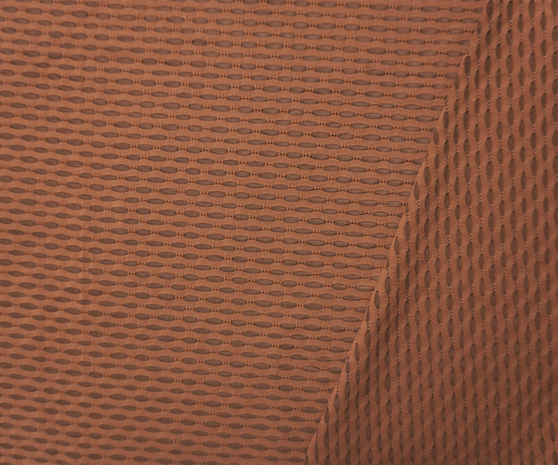Brown Famous Maker Nylon Spandex Mesh 3D Knit Yoga Fabric