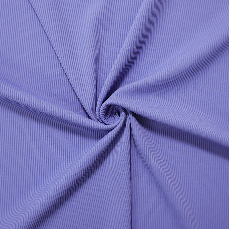 Periwinkle Famous Maker Nylon Spandex Solid Rib Knit Yoga Fabric