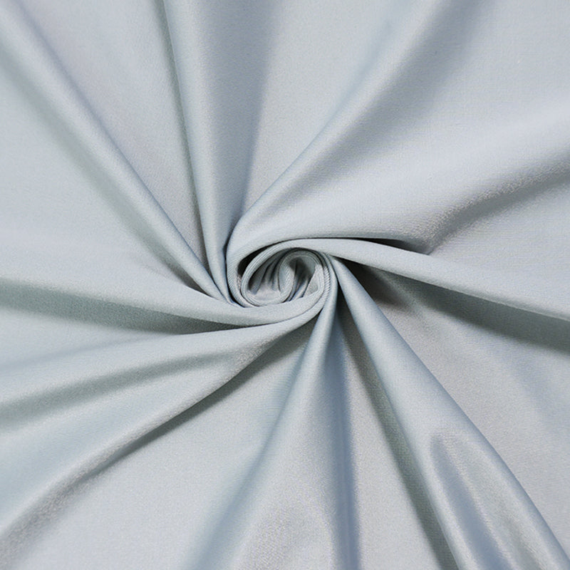 Gray Famous Maker Nylon Solid Satin Tricot Knit Yoga Fabric