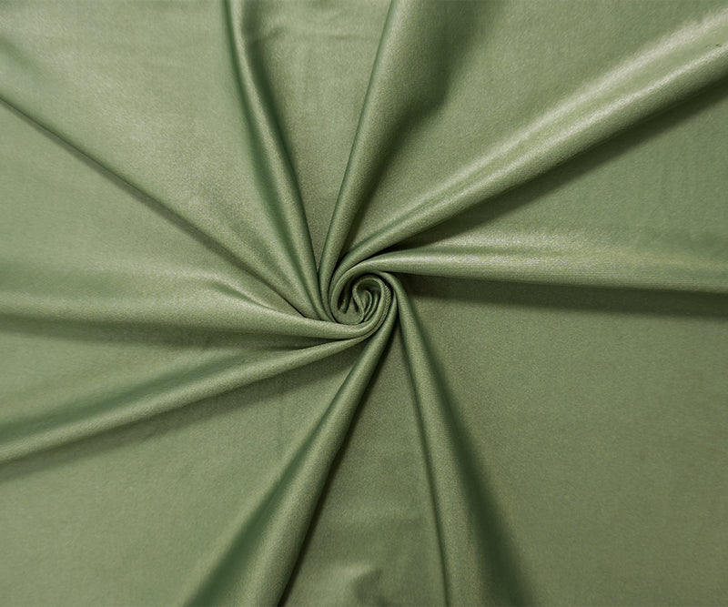 Green Famous Maker Nylon Solid Satin Tricot Knit Yoga Fabric