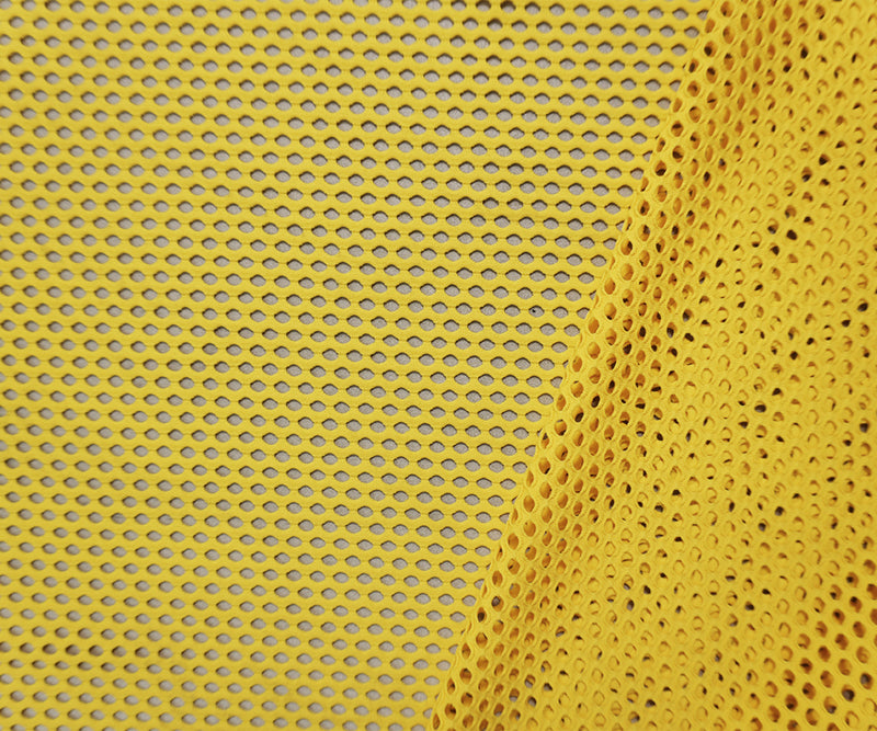 Yellow Famous Maker Nylon Spandex Net Yoga Knit Fabric