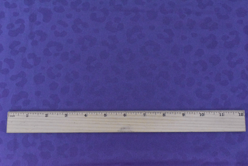 Cobalt Blue Famous Maker Leopard Printed Satin Tricot Swimwear Knit Fabric