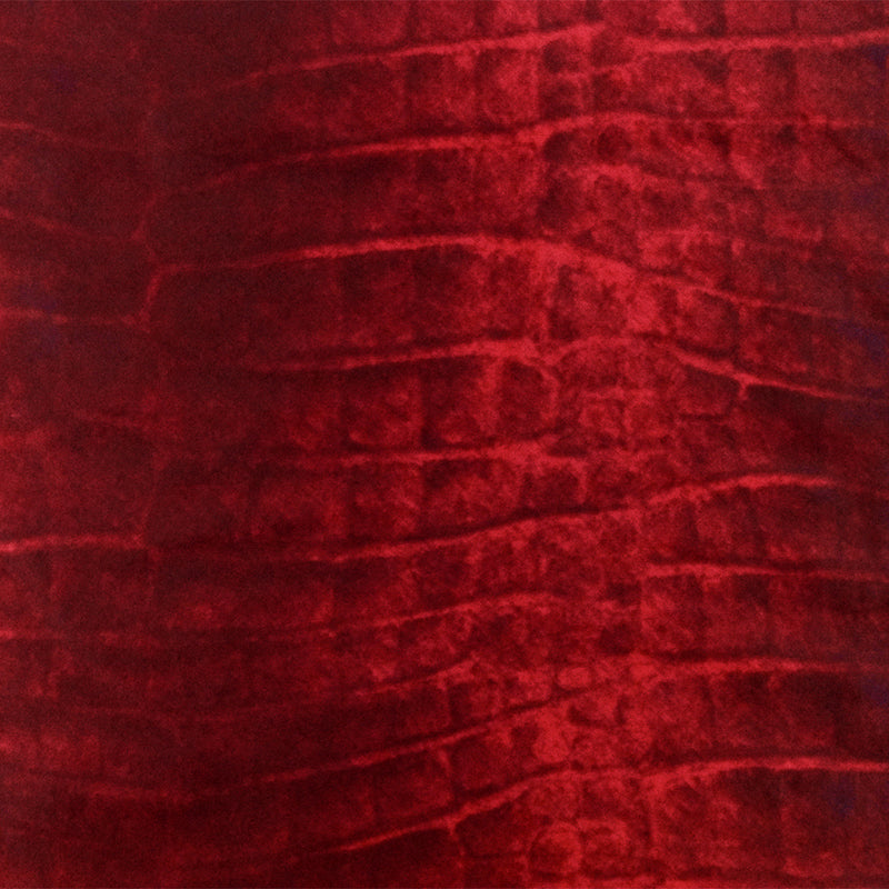 Red-Multi Famous Maker Reptile Printed Satin Tricot Swimwear Knit Fabric