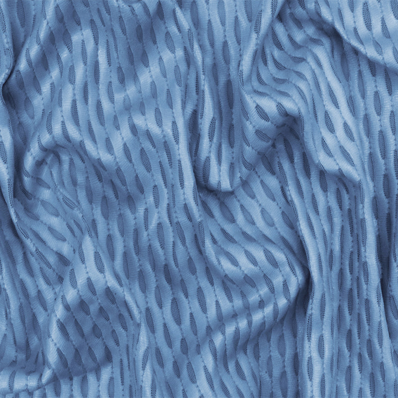 Soft Blue Famous Maker Stretch 3D Mesh Yoga Activewear Fabric