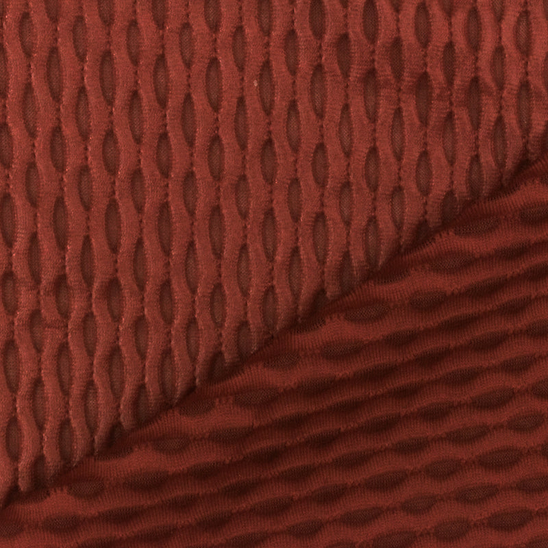 Spiced Orange Famous Maker Stretch 3D Mesh Yoga Activewear Fabric