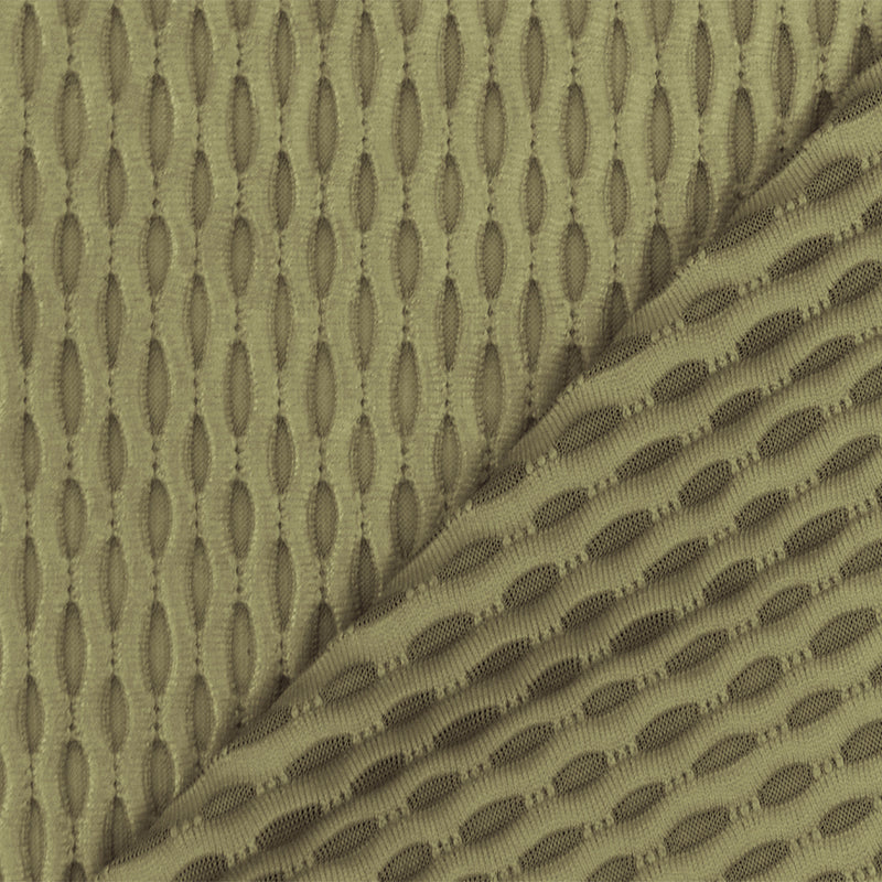 Olive Green Famous Maker Stretch 3D Mesh Yoga Activewear Fabric
