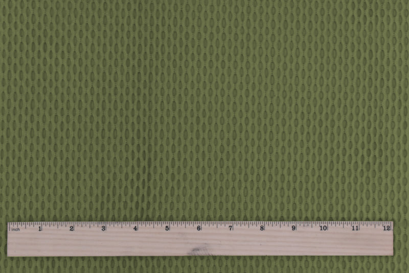 Olive Green Famous Maker Stretch 3D Mesh Yoga Activewear Fabric