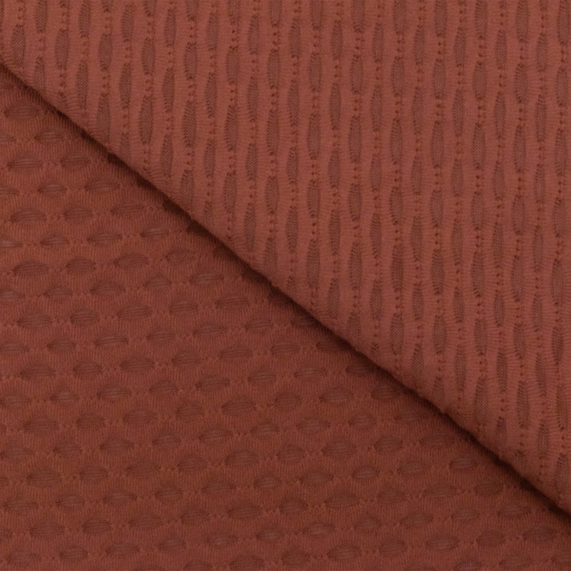 Rustic Orange Famous Maker Stretch 3D Mesh Yoga Activewear Fabric
