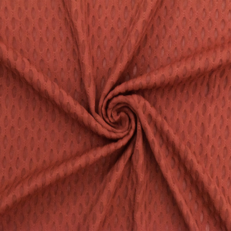 Rustic Orange Famous Maker Stretch 3D Mesh Yoga Activewear Fabric