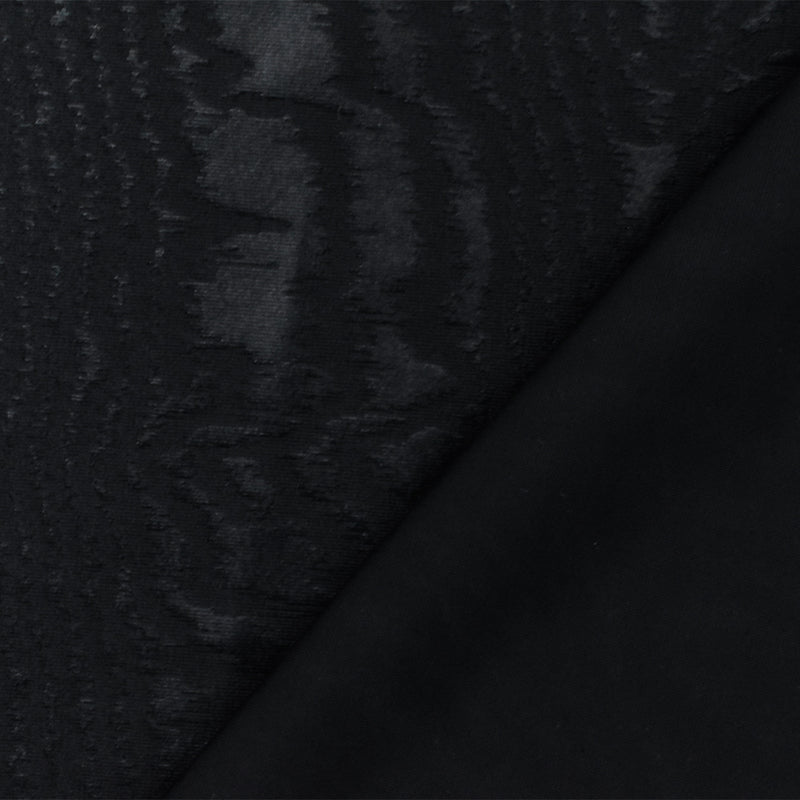 Black Famous Maker Wood Grain Nylon Stretch Tricot Swimwear Knit Fabric