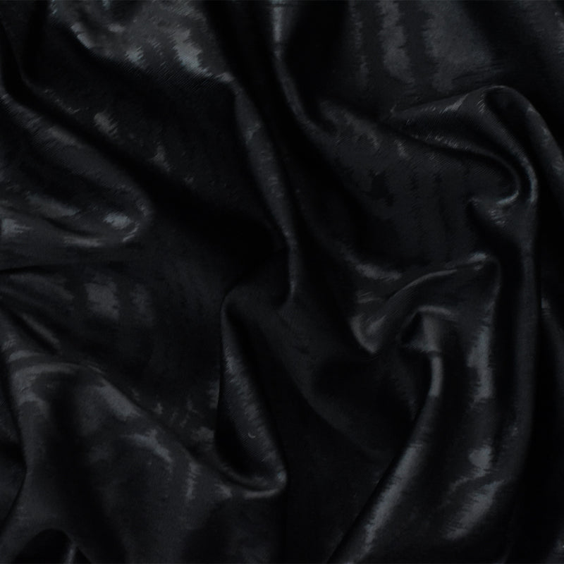 Black Famous Maker Wood Grain Nylon Stretch Tricot Swimwear Knit Fabric