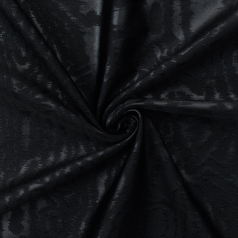 Black Famous Maker Wood Grain Nylon Stretch Tricot Swimwear Knit Fabric