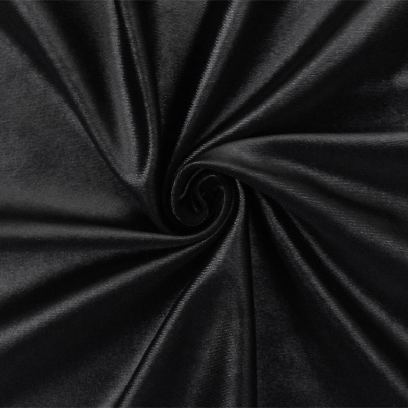 Black Famous Maker Nylon Stretch Spandex Satin Tricot Swimwear Knit Fabric