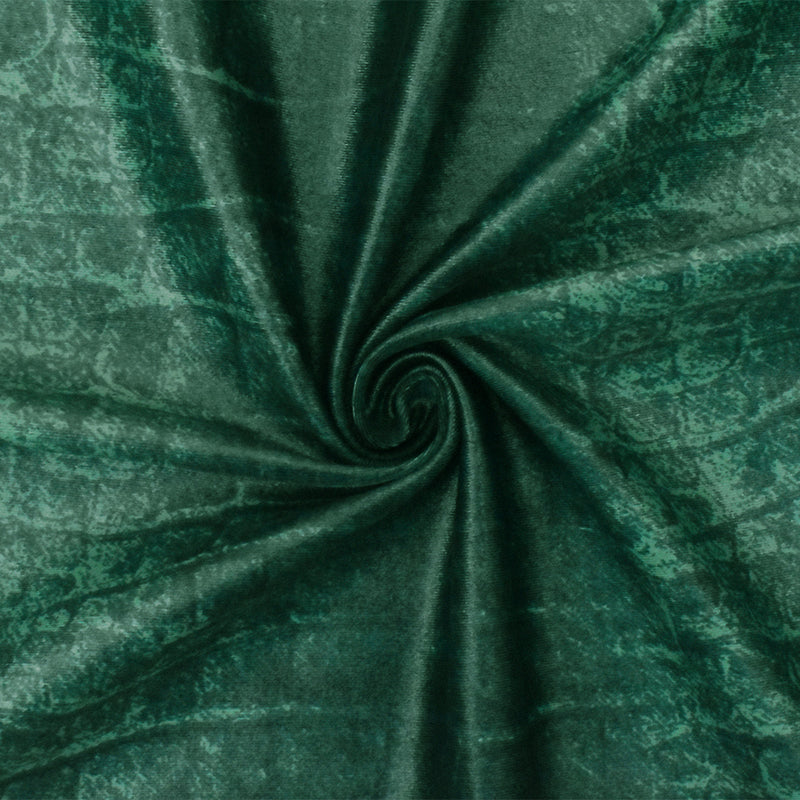 Green-Multi Famous Maker Reptile Printed Satin Tricot Knit Fabric