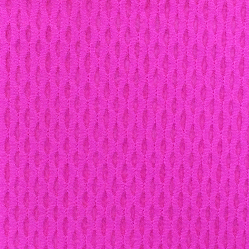 Intense Fuchsia Pink Famous Maker Stretch 3D Mesh Yoga Activewear Fabric