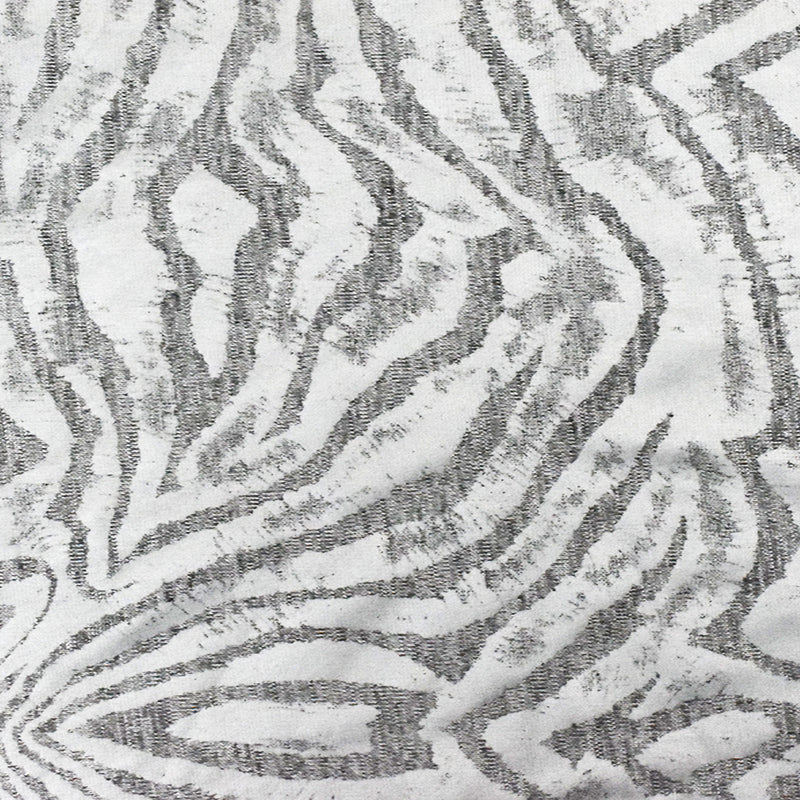 Metallic Silver-Black Tiger Printed Stretch Jersey Knit Fabric