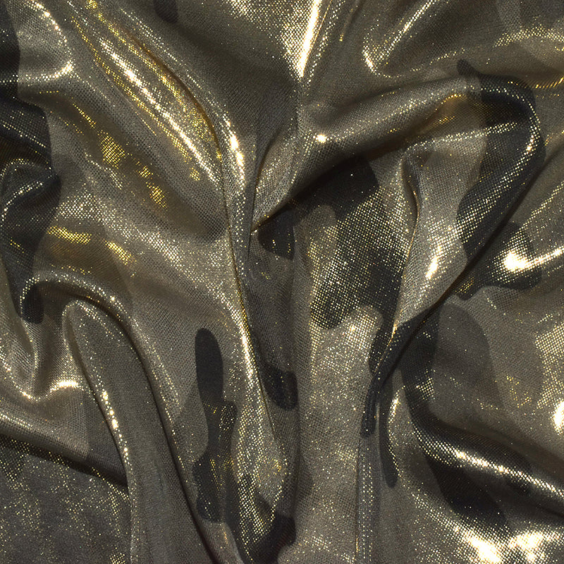 Gold-Multi Famous Maker Camouflage Printed Stretch Tricot Swimwear Fabric