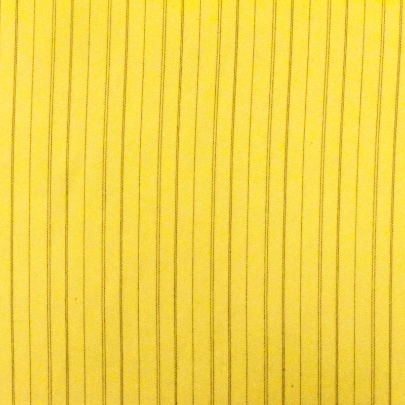 Sunflower Yellow-Black Stripe Polyester Lining Woven Fabric