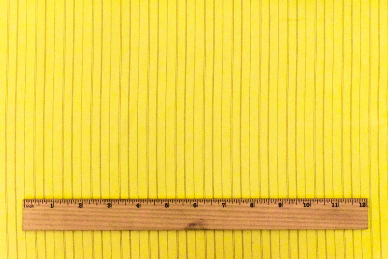 Sunflower Yellow-Black Stripe Polyester Lining Woven Fabric