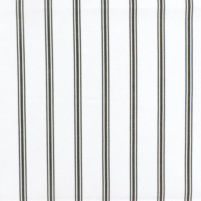 Paper White-Black Stripe Polyester Shirting Woven Fabric