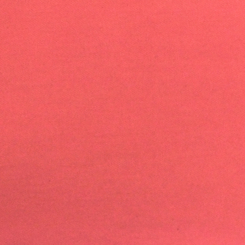 Deep Coral Red Solid Stretch Twill Woven Fabric