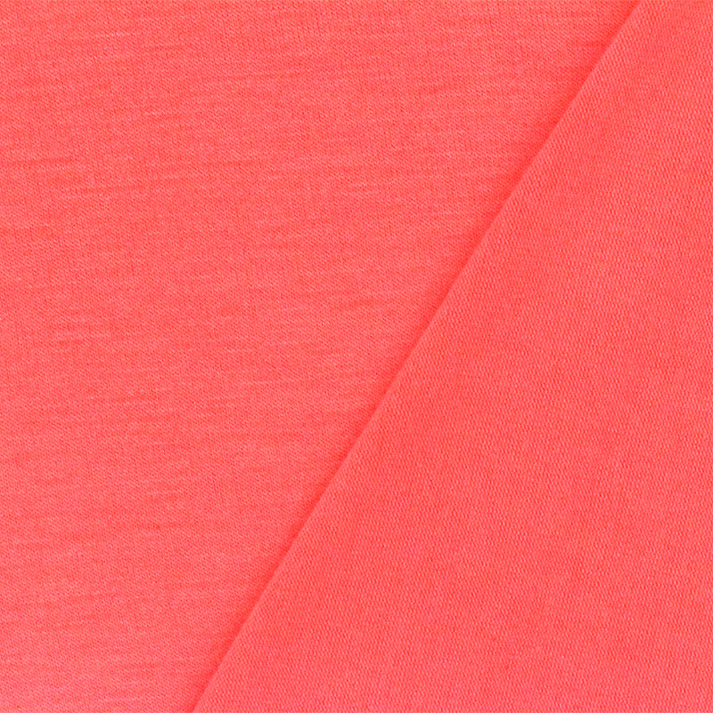 Coral Red Solid Stretch Rayon Jersey Knit Fabric