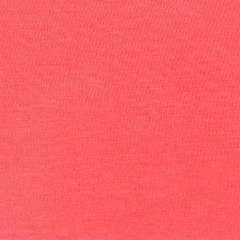 Coral Red Solid Stretch Rayon Jersey Knit Fabric