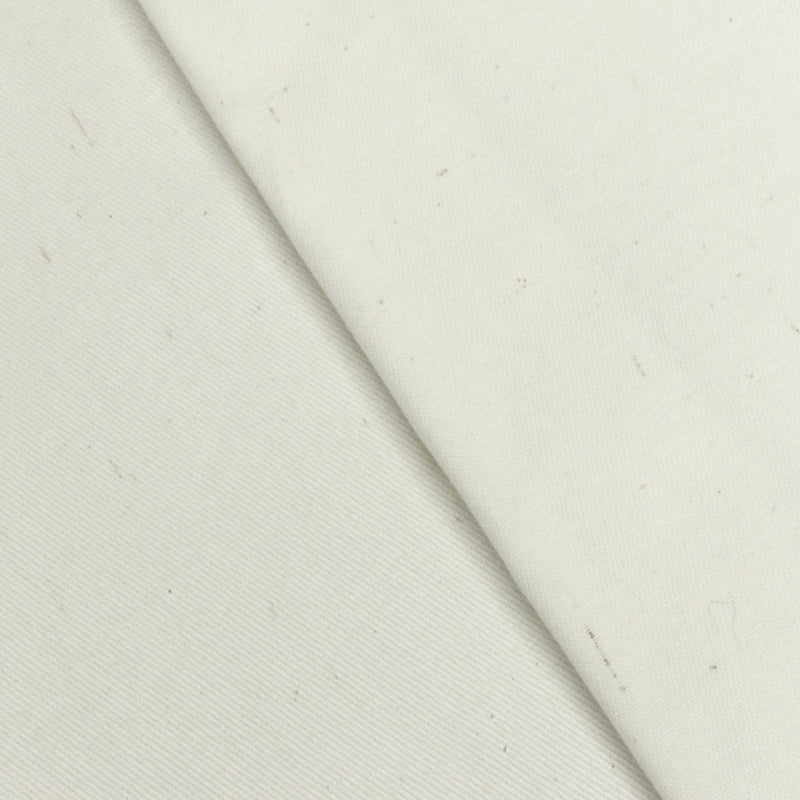 Natural Ivory Organic Cotton Twill Woven Fabric