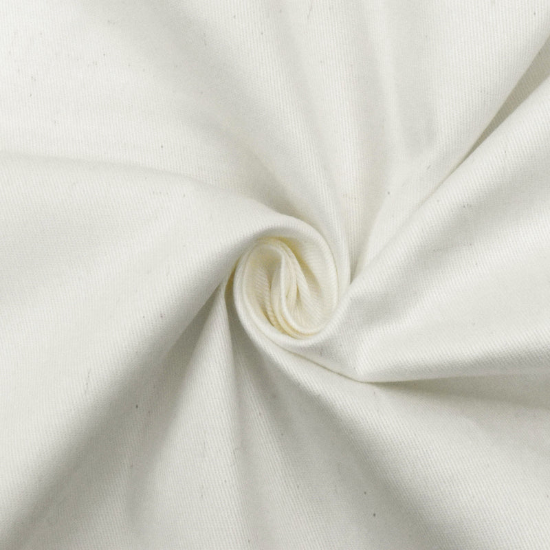 2 YD PC-Natural Ivory Organic Cotton Twill Woven Fabric