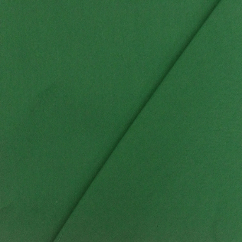 Kelly Green Solid Stretch Cotton Blend Broadcloth Woven Fabric