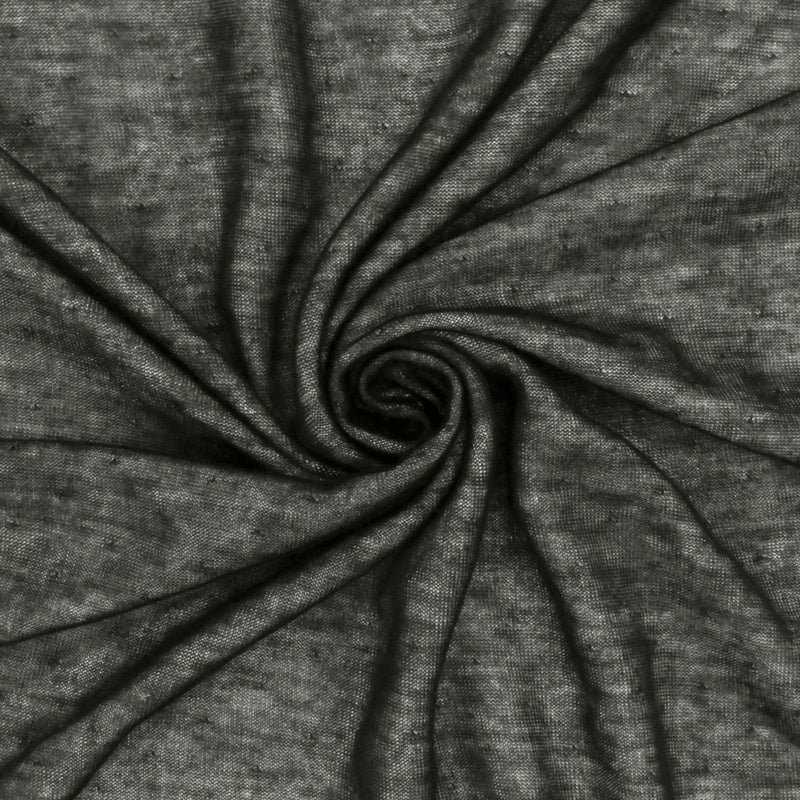 Black-White Viscose Pointelle Stretch Double Knit Fabric