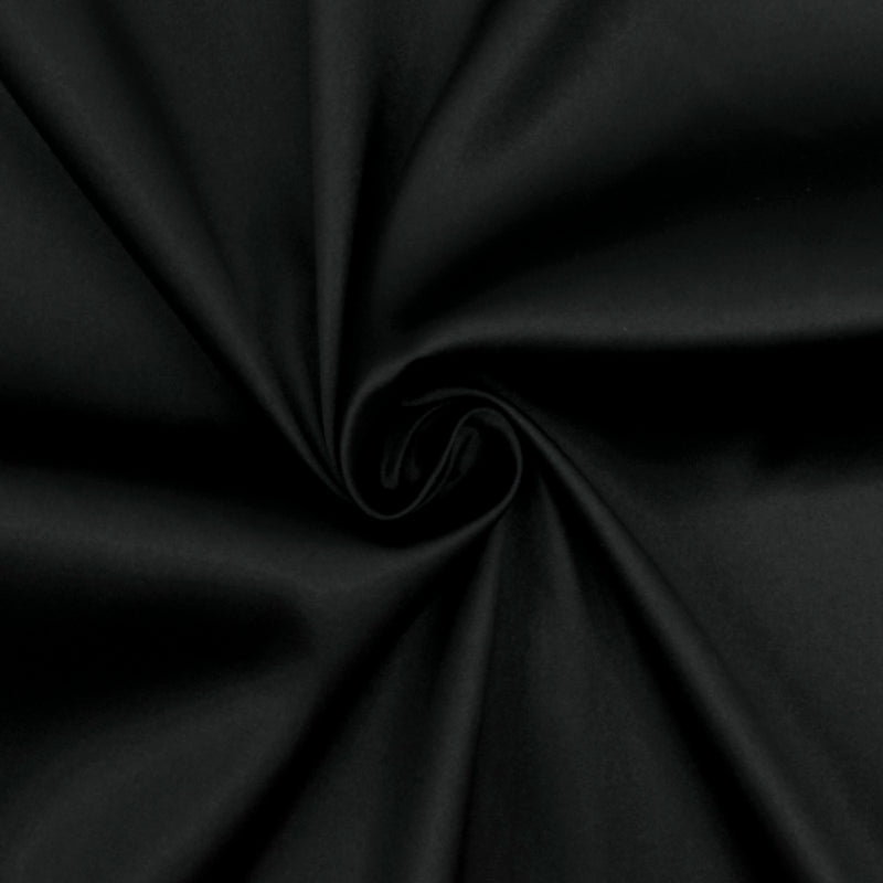 3 5/8 YD PC-Glamorous Black Solid Polyester Satin Woven Fabric