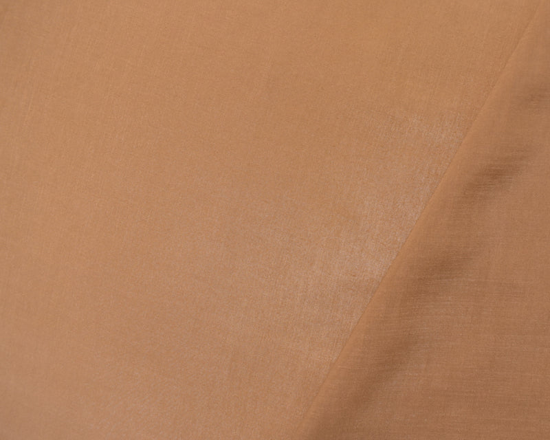 Tan Beige Rayon-Poly Semi-Sheer Solid Challis Woven Fabric