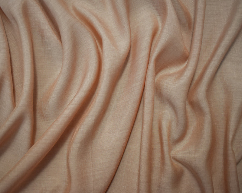 Light Tan Beige Rayon-Poly Blend Semi-Sheer Woven Fabric