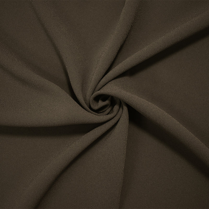 Deep Brown Triacetate-Poly Crepe Back Satin Woven Fabric