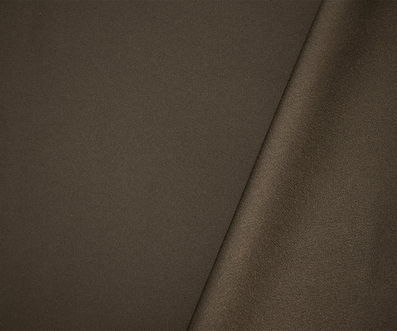 Deep Brown Triacetate-Poly Crepe Back Satin Woven Fabric