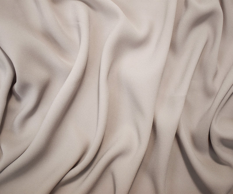 Light Gray Triacetate-Poly Crepe Back Satin Woven Fabric