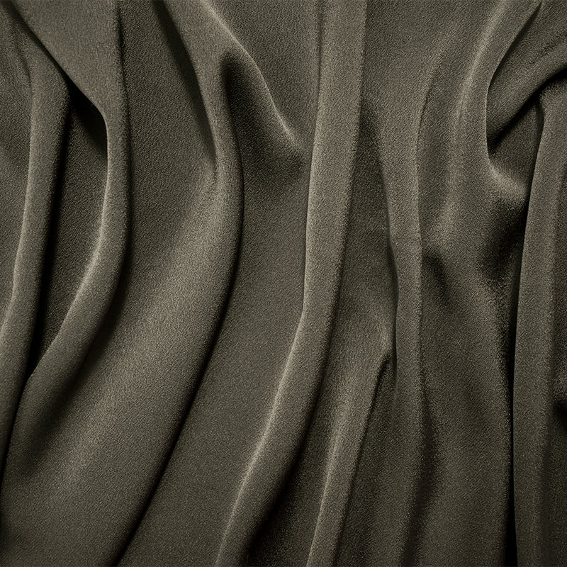 Dark Brown Triacetate-Poly Crepe Back Satin Woven Fabric