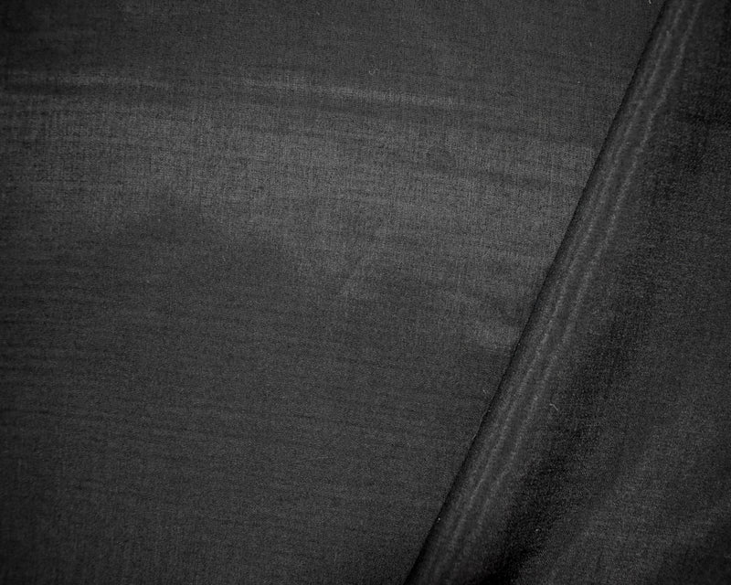 Black Rayon-Poly Sheer Solid Challis Woven Fabric