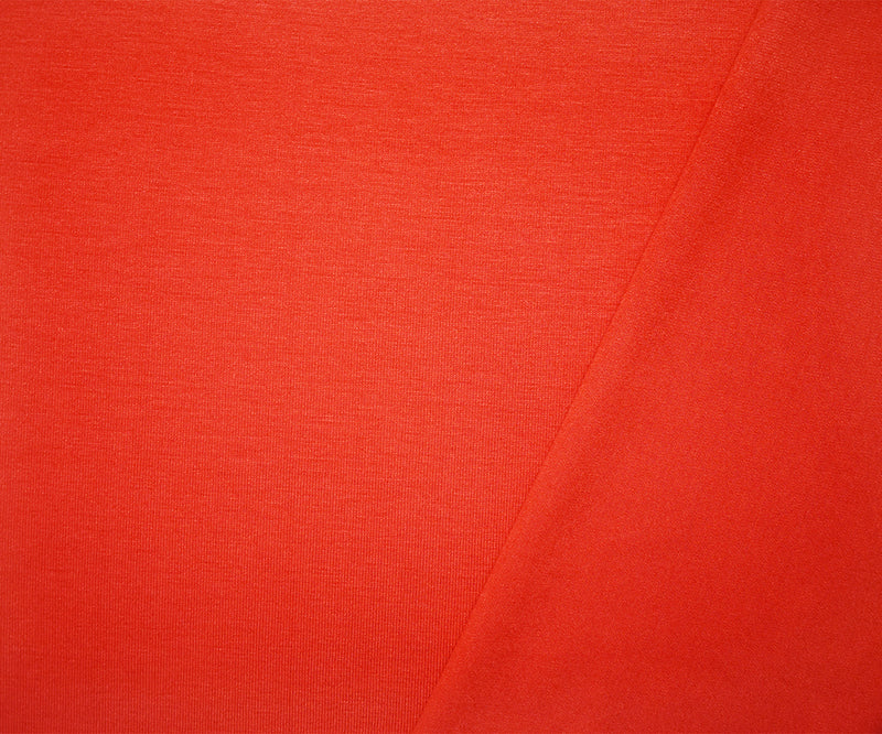 Orange Rayon Stretch Spandex Solid Jersey Knit Fabric